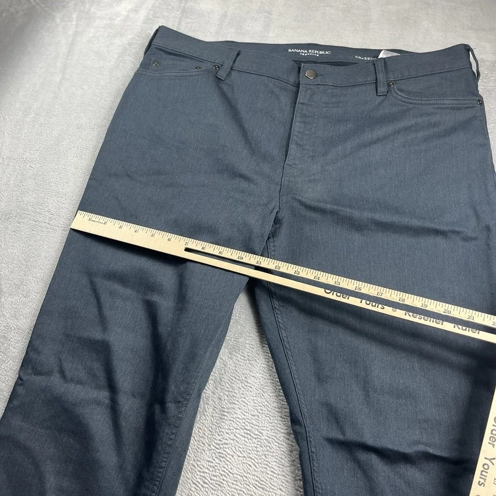 Banana Republic Traveler‎ Jean 38x32 Slim Fit Mens Denim Pants Blue Gray